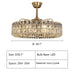 D30.7" chandelier,chandeliers,fan,fann light,invisible,gold,iron,glass,3 blades,blads,ceiling,living room,dining room,bedroom,bar