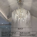 D 31.5"*H 37.2"Large Transparent metal frame Light Luxury Elegant Sliver Flower Branch Chandelier For Living/Dinning/Bedroom Room/Hallway