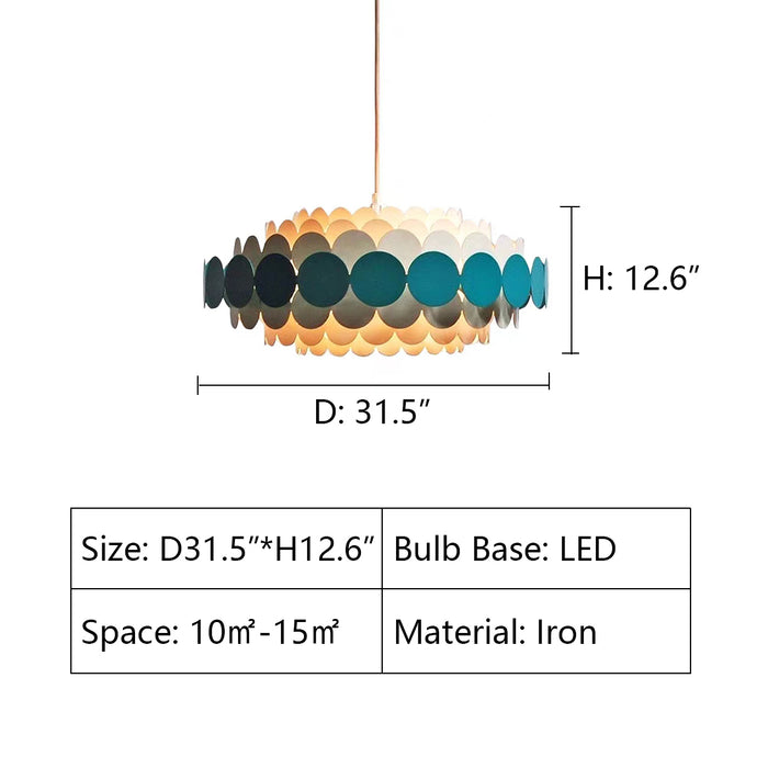 D31.5"*H12.6" chandelier,chaneliers,round,iron,green,black,red,multi-layer,layer,tiers,flower,ceiling,affordable