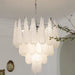 Light Luxury Multi-layered Teardrop Waterfall Chandelier for Living Room