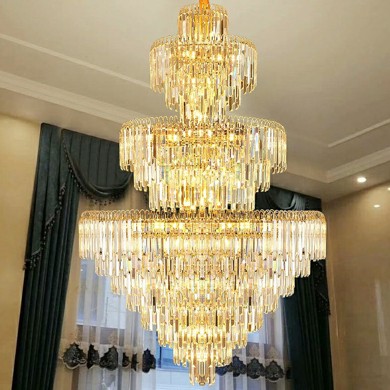 3 Layers Extra Large Living Room Chandelier Magnificent Luxury Foyer ...