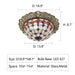 D18.9"*H8.7" chandelier,chandeliers,flush mount,ceiling,colorful,colored,stained,seashell,flower,glass,metal,retro,living room,bedroom,bar,coffee shop,foyer,hallway,entryway