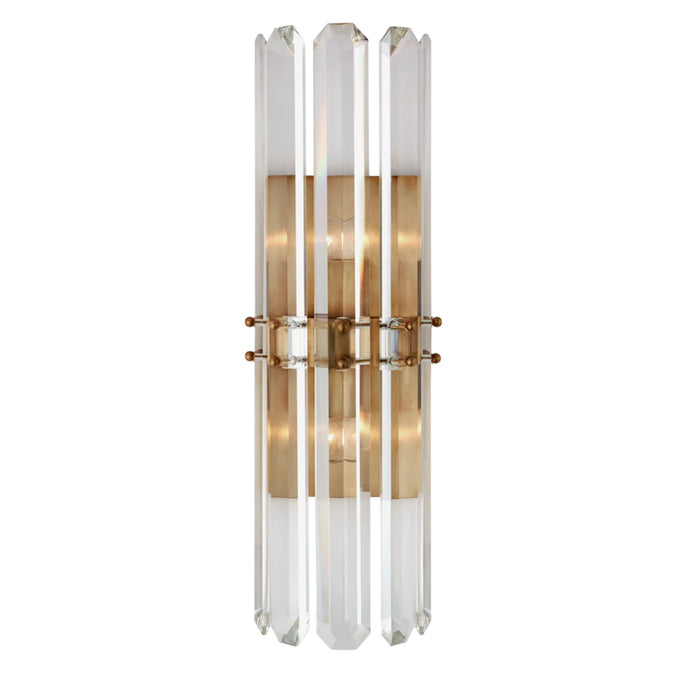 Lámpara de pared de cristal transparente de latón moderna y creativa para mesita de noche/baño/comedor/pasillo