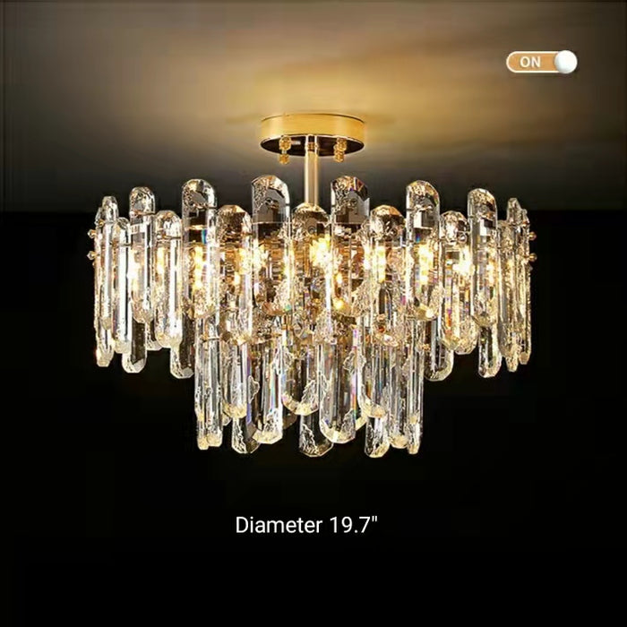 Modern Two Layers Crystal Chandelier For Living Room Cheap Ceiling Lights For Round Dining Table