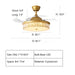 D42.1"*H18.9" chandelier,chandeliers,fan,fan light,invisible blade,round,gold,luxury,light luxury,crystal,copper,iron,ceiling,modern,living room,dining room,bar,bedroom