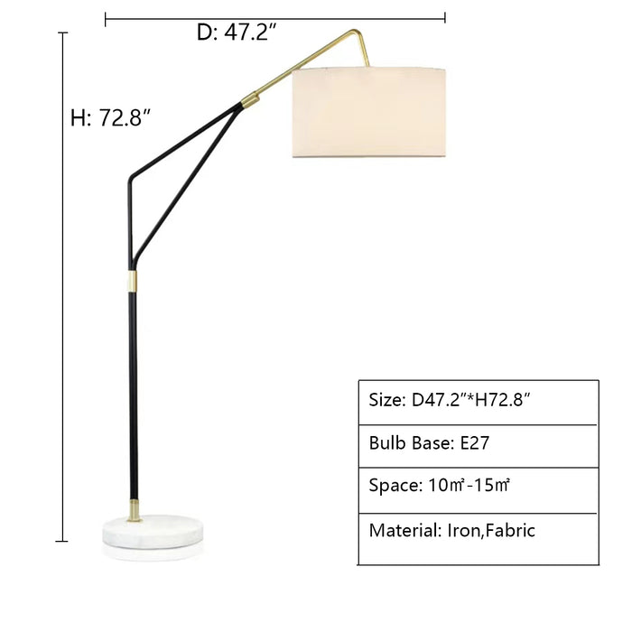 D47.2"*H72.8" lamp,lamp,lamps,iron,black iron,table,round,aluminum,living room,bedside,study,bar,marble,gold,white
