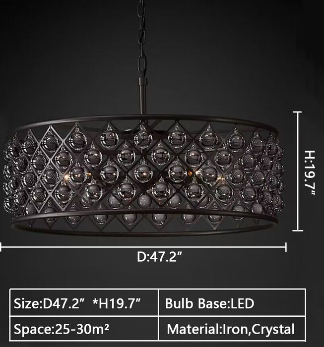 D47.2"*H19.7" chandelier,chandeliers,crystal,iron,branch,raindrop,pendant,rectangle,round,chain,living room,dining room,dining table,big table,long table