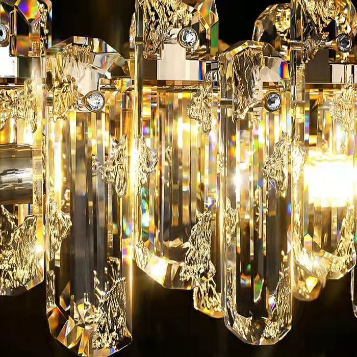 Lampadario in cristallo lucido per soggiorno Lampada da soffitto trasparente color ghiaccio per sala da pranzo/camera da letto