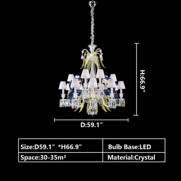 2023 New Candle Branch Crystal Chandelier Traditional Colorful Artistic Designer Light Fixture for Living Room/Dining Room , luxury, light fixture, shining ,amazing, Deer head,dimension