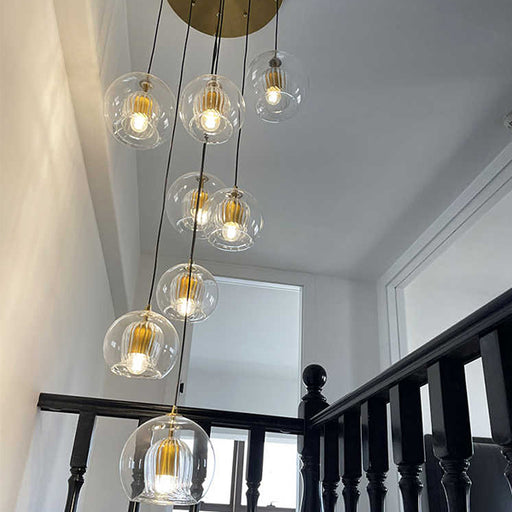 Scandinavian Modern Minimalist Extra-long Chandelier for Staircase/Loft/High-ceiling Space