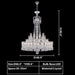 Extra Large French-style Romantic Flower Branch Art Crystal Chandelier Multi-layers Chrome Crystal Light for Big Foyer/Staircase/Hallway ,shining, delicate,noble,dimension,D39.4"*H53.3" D47.2"*H63.9" D59.1"*H79.9" D66.9"*H90.6"