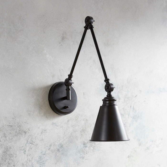 Adjustable Industrial Style Wall Light Swing Arm Bronze Wall Sconce