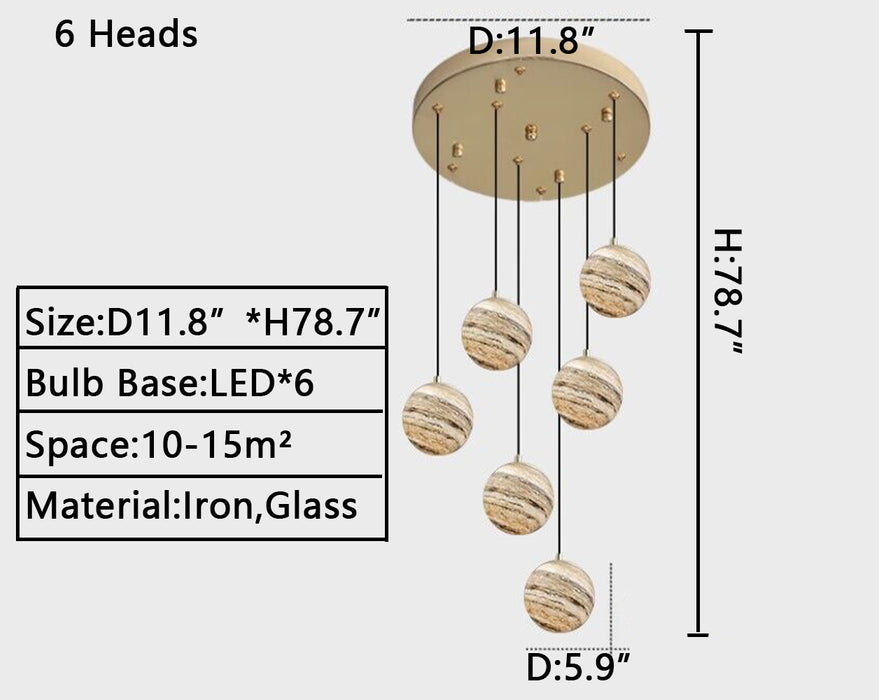 D11.8"*H78.7" chandelier,chandeliers,sky,star,stairs,staircase,spiral staircase,long,extra large,large,huge,big,oversize