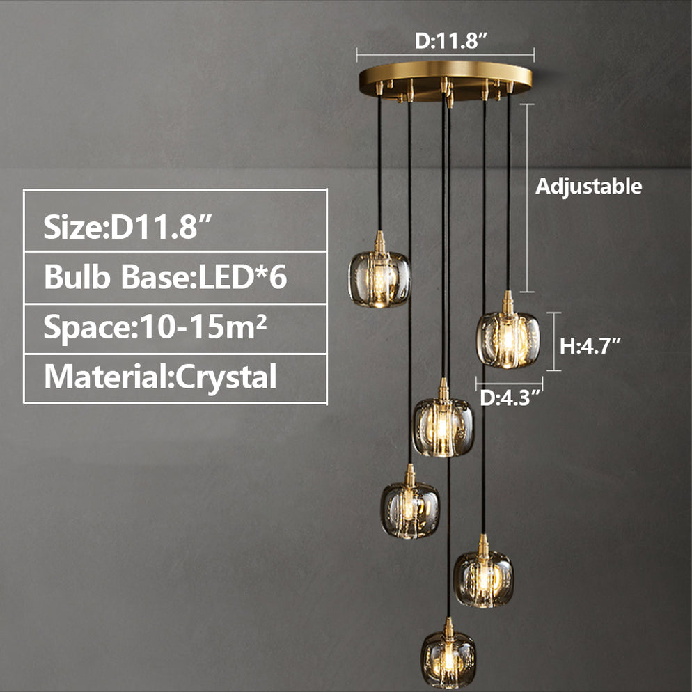 Postmodern Extralong Pendant Light Fixtures for Staircase/Highceili