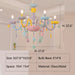 6Heads: D27.6"*H23.6" chandelier,chandeleirs,macaron,colorful,colored,stained,candle,pendant,glass,stainless steel,metal,crystal,bedroom,living room,romantic,cute