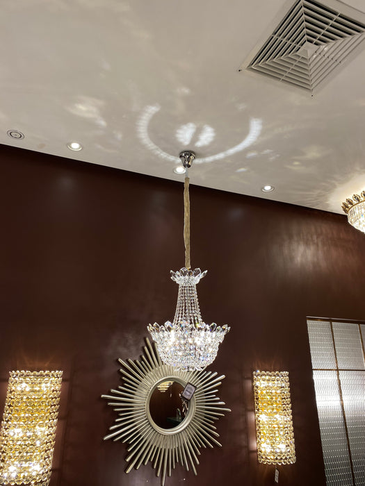 Empire Crystal Pendant Chandelier for Foyer /Entryway