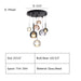 A: 7Heads D23.6" chandelier,chandeliers,glass,gray,clear,Cognac,metal,pendant,stairs,high-ceiling room,bedroom,kitchen island,big table,long table,entrys,foyer