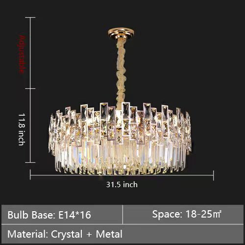 Exclusive Designer Crystal Chandelier For Modern Living Room Luxury Dining Room Ceiling Lamp