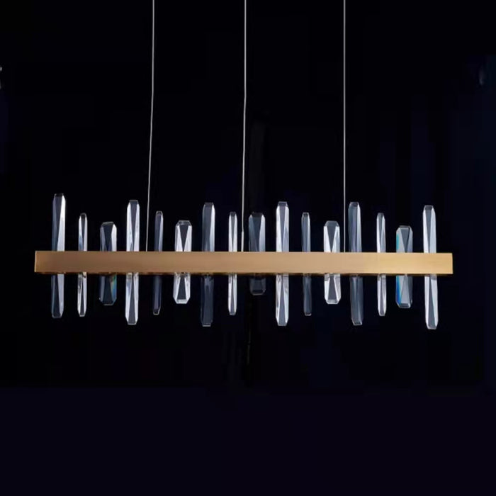 Lámpara de cristal para comedor Luz colgante de cristal de estilo único