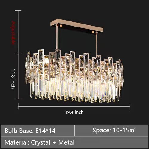 Lámpara de araña de cristal de diseño exclusivo para sala de estar moderna, lámpara de techo de lujo para comedor