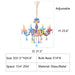 8Heads: D31.5"*H25.6" chandelier,chandeleirs,macaron,colorful,colored,stained,candle,pendant,glass,stainless steel,metal,crystal,bedroom,living room,romantic,cute