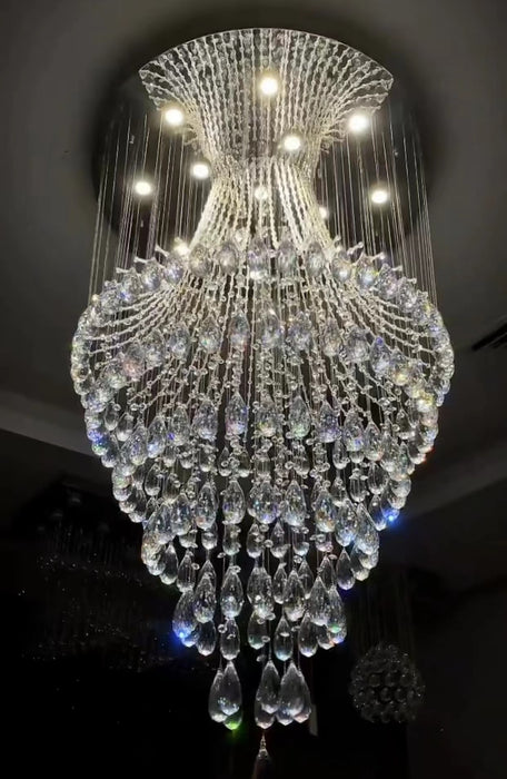 Lampadario di cristallo leggero per lampada da soffitto di nuovo arrivo 2022 per foyer/ingresso/scala