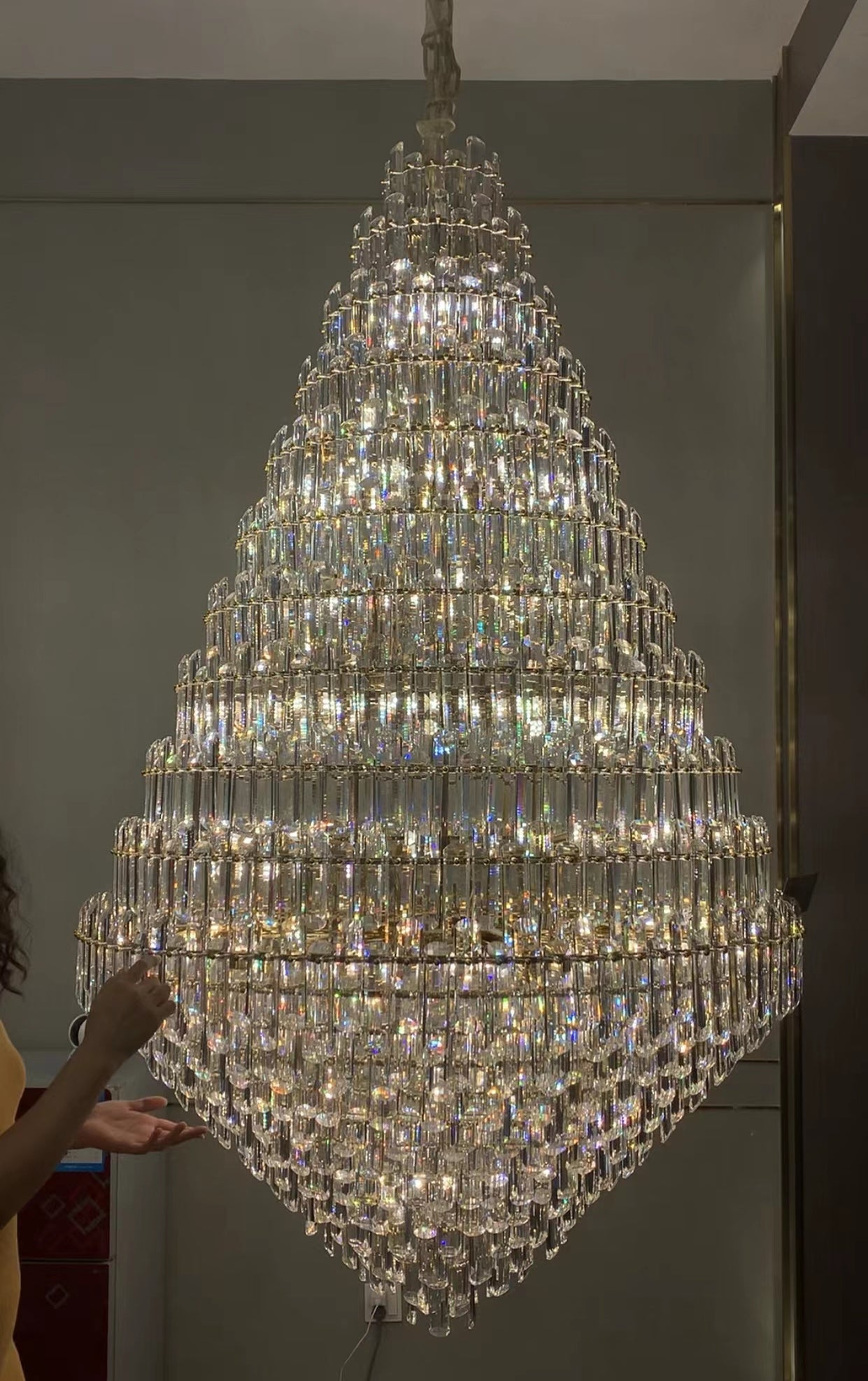 Extra Large Oversized Multi-tiered Crystal Chandelier for Foyer / Entr ...