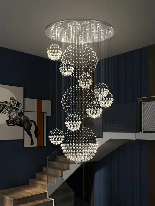Extra Length Unique Customization Fancy Elegant Chandelier for Beautiful Wedding Hotel Mall Cafe House Living room High ceilings Sloped ceilings modern design worldwide shipping affordable price