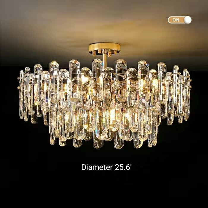 Lámpara cristalina de dos capas del estilo moderno para la sala de estar/la mesa de comedor redonda