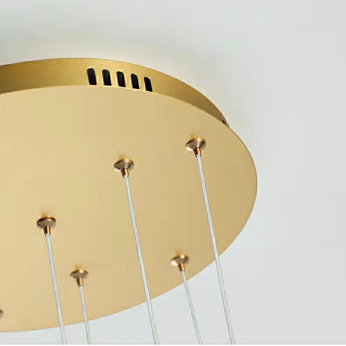 Lampadario con scala a chiocciola Lampada da soffitto in stile moderno Apparecchio di illuminazione per soggiorno 