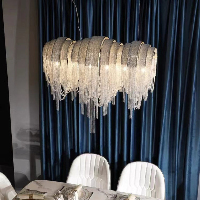 Classic Modern Tassel Chandelier For Dining Room
