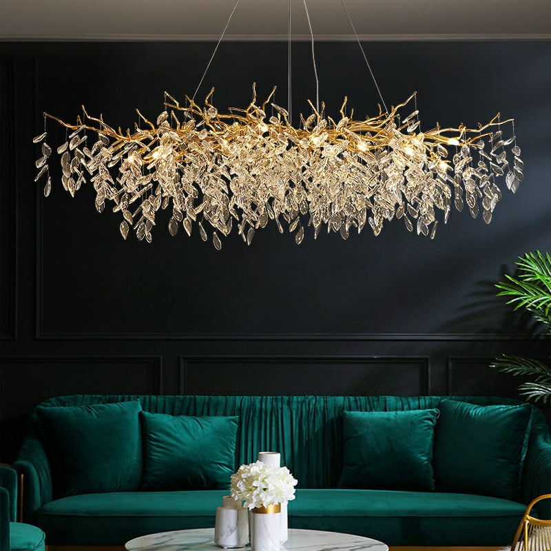 Lampadario di cristallo del ramo