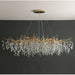 Affordable New French Style Branch Beautiful Crystal 2022 Popular Chandelier Crystal Leaves Ceiling Light Fixture