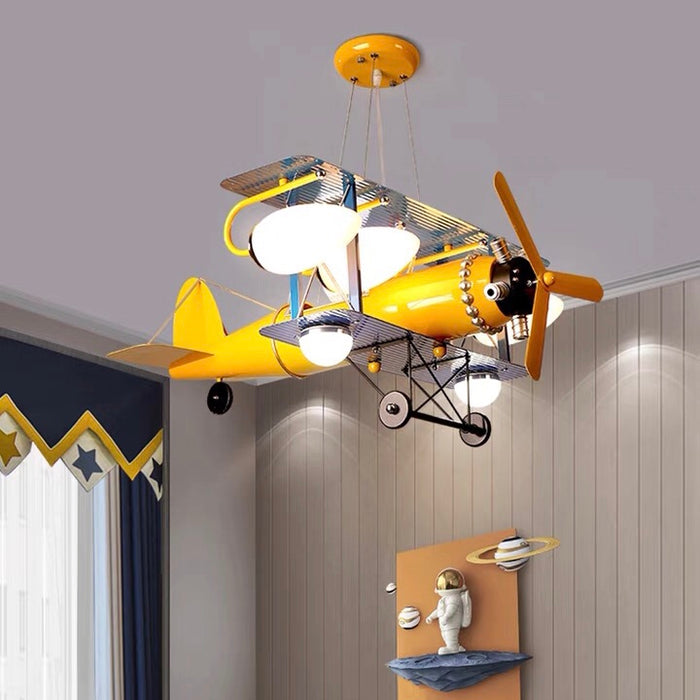 Lámpara de techo de avión, lámpara de dormitorio para niños, luz de modelado creativa para bebés