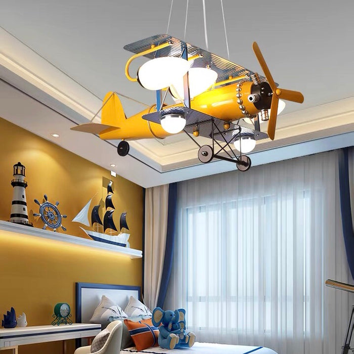 Lampada da soffitto per aeroplano Lampadario per camera da letto per bambini Luce modellante creativa per neonato