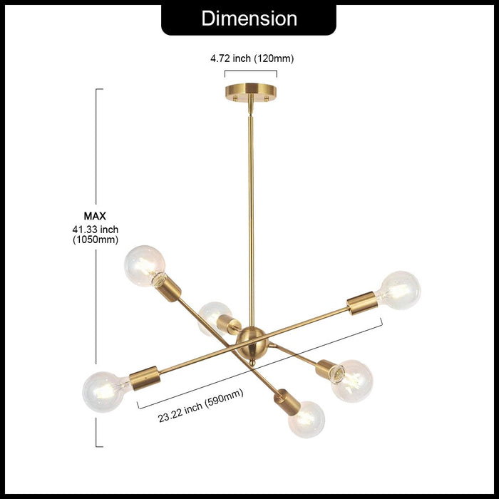 Altenburg 6 - Light Sputnik Sphere Chandelier for Bedroom