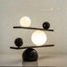 2 Ball Glass Lamps Creative LED Table Lighting for Living Room