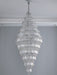 Chrome Extra Large Crystal Chandelier for Foyer Staircase Living Room Entrance Ceiling Light Fixture In Silver Customer review