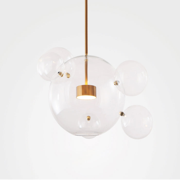 Accesorio de luces colgante de cristal con forma de burbuja, bola moderna de cristal transparente, para comedor 