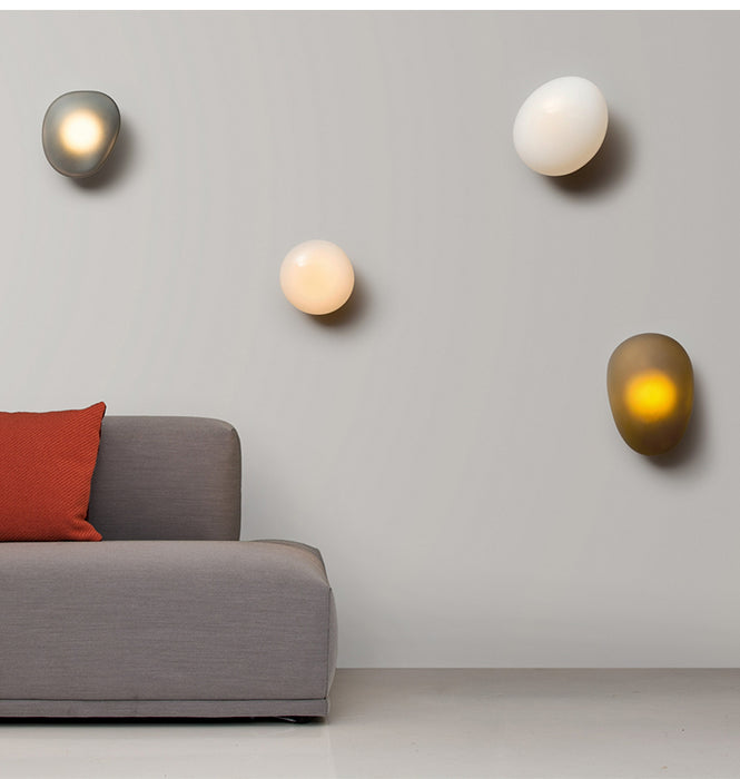 Lámpara de pared con aplique de pared de guijarros de estilo nórdico creativo
