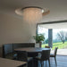 Crystal Tassel Flush Mounted Chandelier Round Ceiling Light Fixture For Living Room Bedroom Dining Room Wedding 