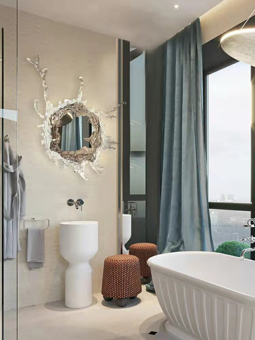Lampada da parete a specchio di ghiaccio originale di design, lampada da specchio magica principessa per bagno/spogliatoio, illuminazione per camera da letto delle donne, specchio da bagno