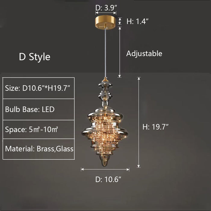 D: D10.6"*H19.7" pendant,chandelier,chandeliers,glass,brass,star,art,designer recommended,dining table,kitchen island,bar,dining bar