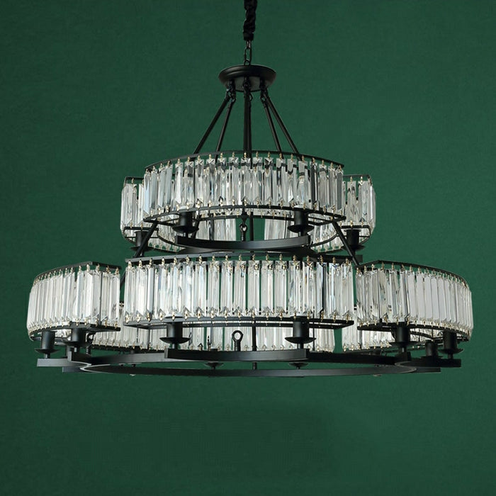 Decorative 18-Light Crystal Ceiling Chandelier D41.3"