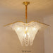 Decorative Beaded Crystal Brass Chandelier Elegant Ceiling Light Fixture For Living Room/ Bedroom