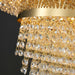 Decorative Gold Round Crystal Living Room Chandelier Light Oval Pendant Lamp For Dining Room Kitchen Table