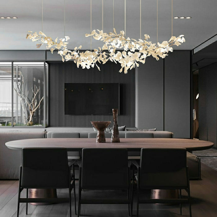 Extra Large Ceramics Twig Chandelier Iron Tree Branch Pendant Light For Big Living/ Dining Room