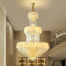 Extra Large Crystal Feather Style Chandelier Long Foyer Staircase Ceiling Lighting Fixture For Living Room