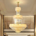 Large Crystal Feather 3 Multi-tier Chandelier For Dreamy Wedding Hotel Foyer Staircase High Ceiling Loft Light Fixture 