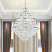 Extra Large Decorative D31.5"*H35.8"/ 20 Lights Crystal Chandelier Foyer Hall Ceiling Light Fixture For Staircase In Gold/ Chrome